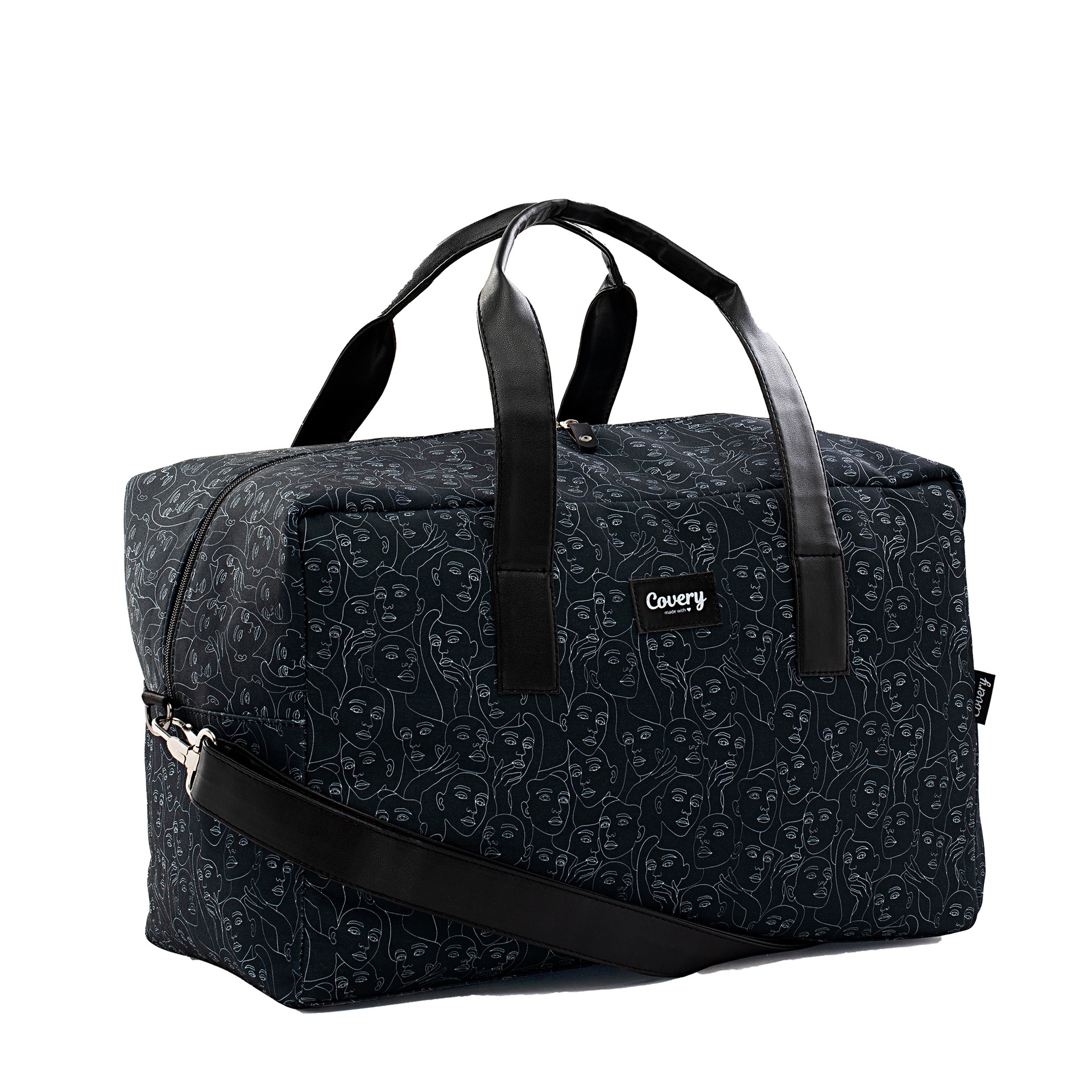 Faceless Black Travel Bag