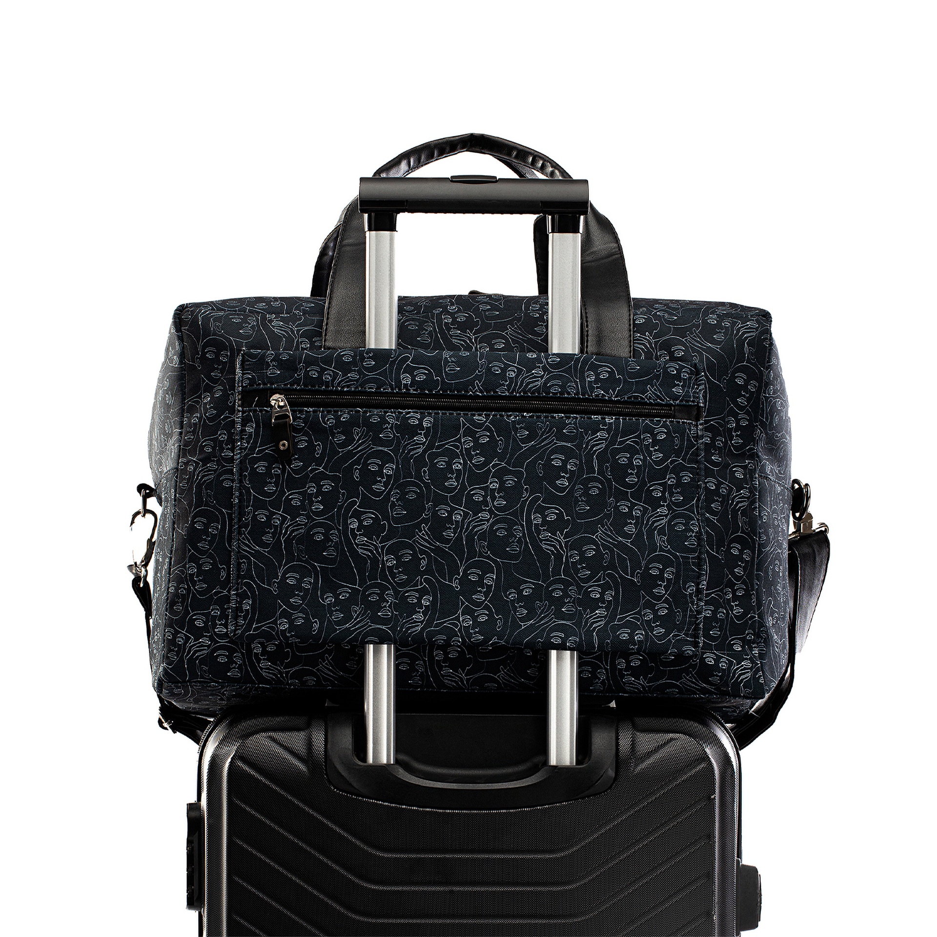 Faceless Black Travel Bag