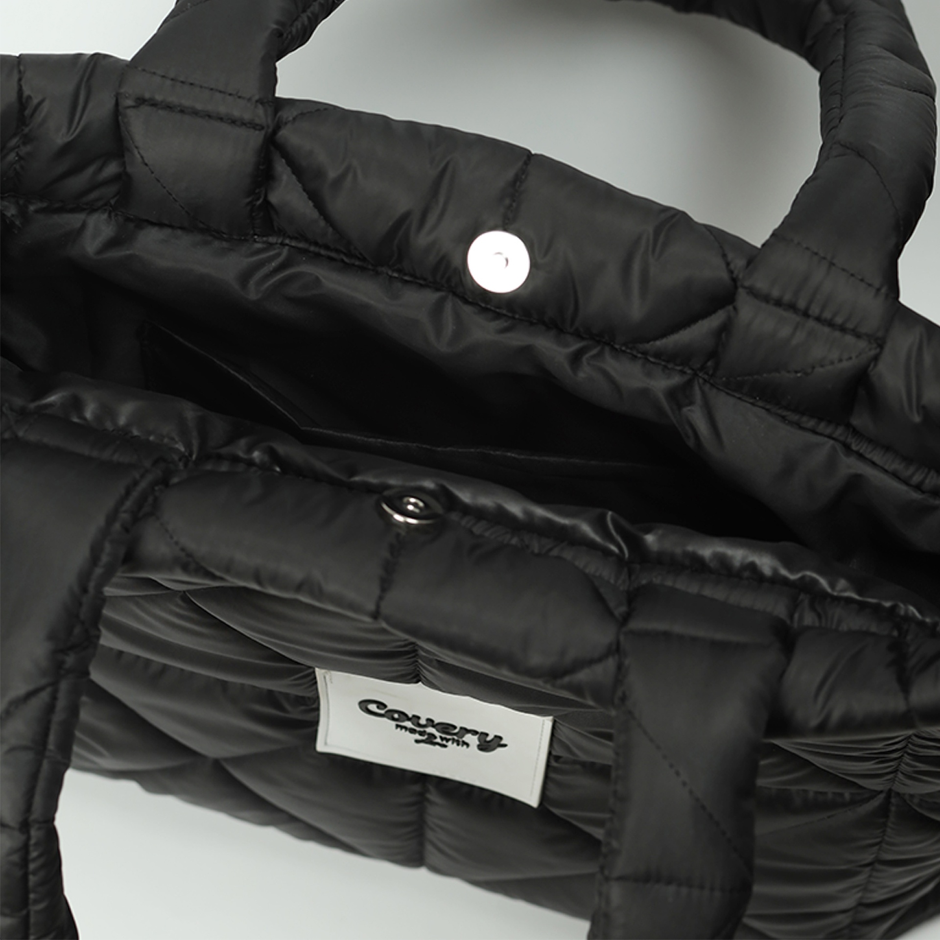 Black Puffy Totebag