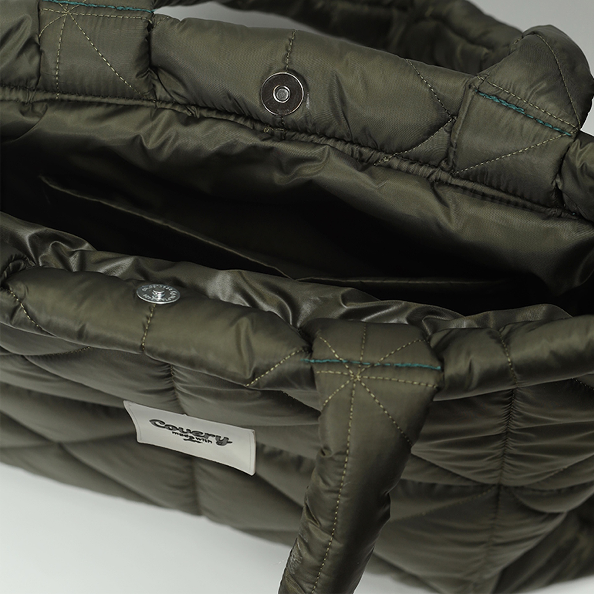 Olive Puffy Totebag