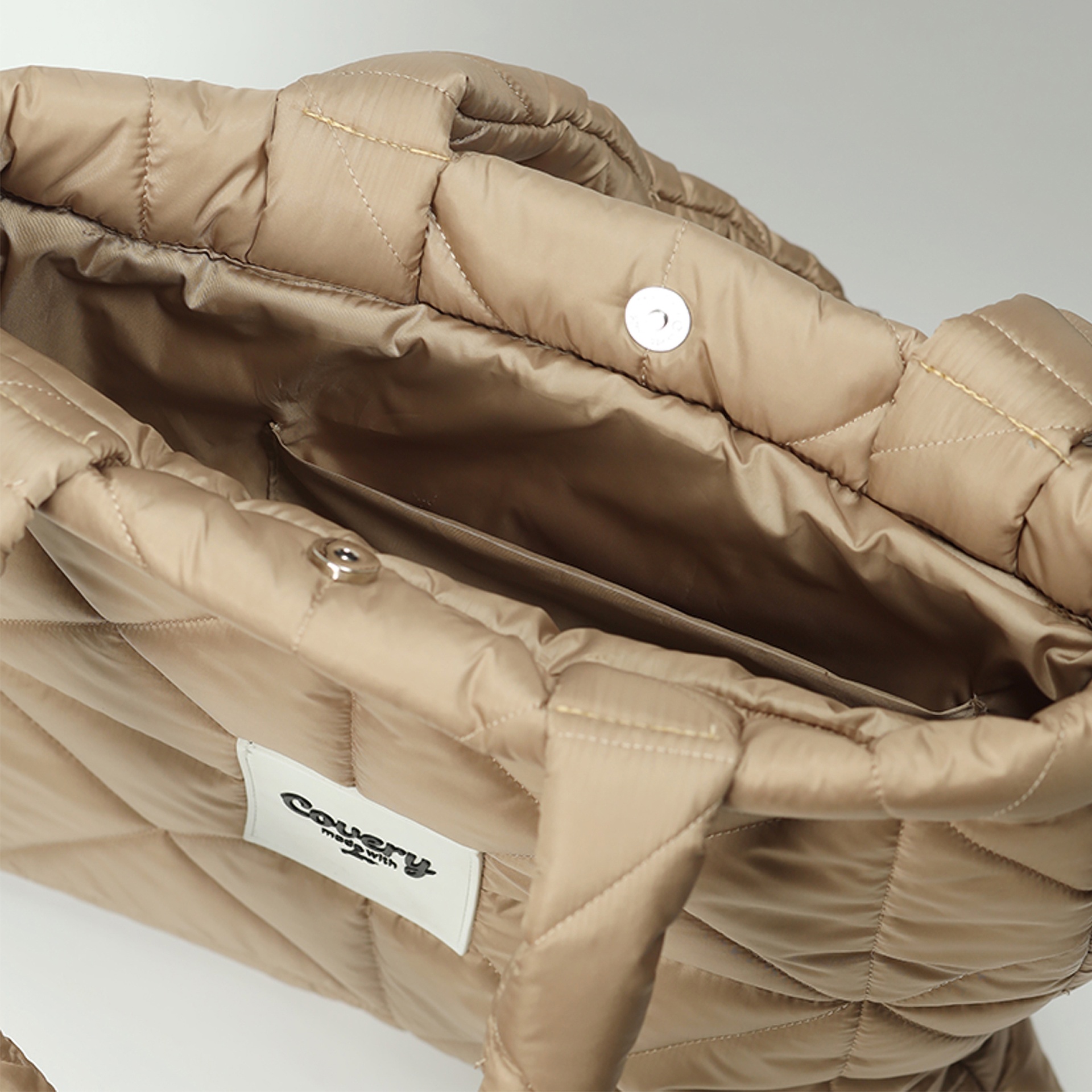 Brown Puffy Totebag