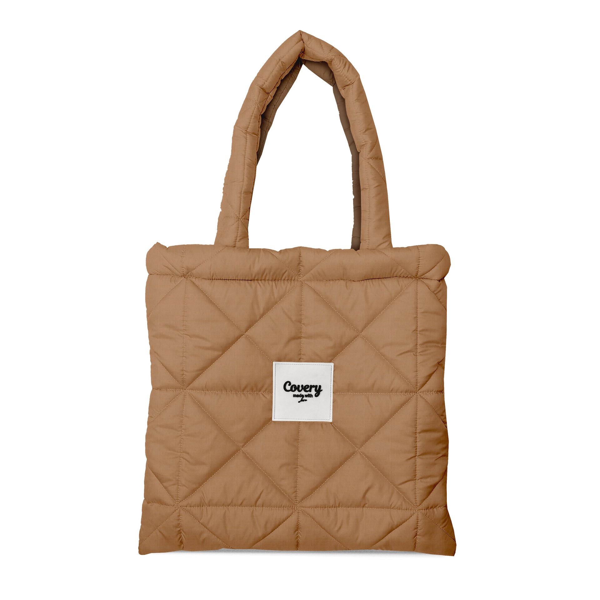 Brown Puffy Totebag